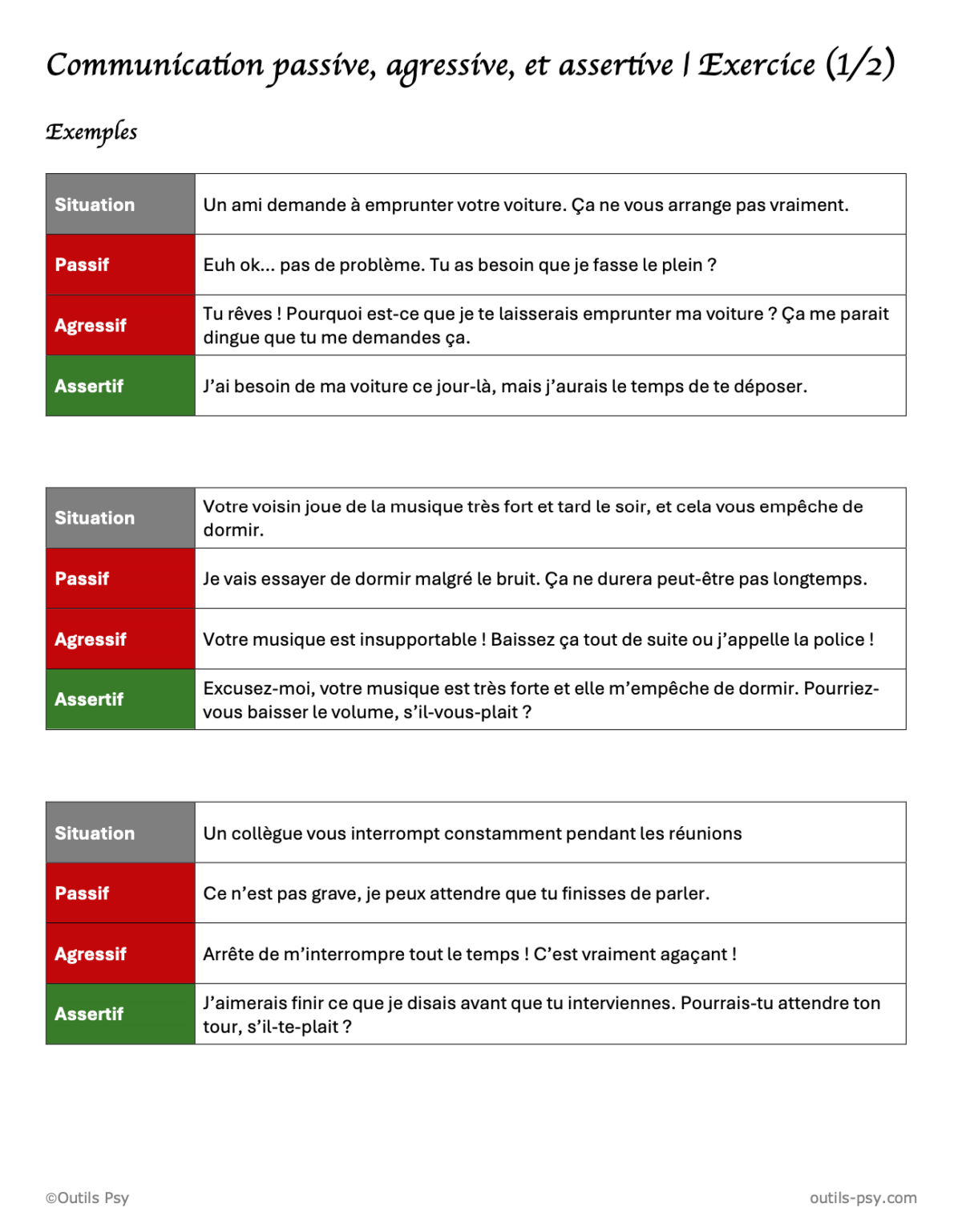 Exercices D Affirmation De Soi Pdf